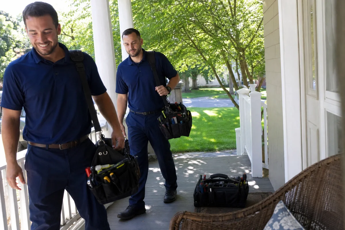 Two Handy Man West Hartford technicians ready for a job